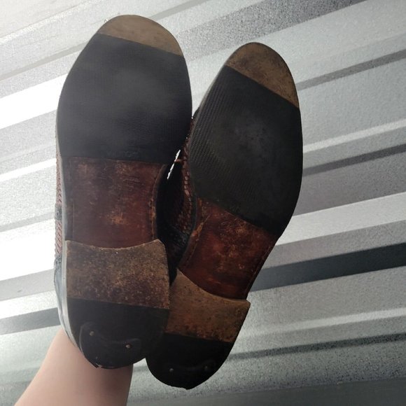 Cole Haan Bragano Woven Loafers Blk Brown Mens Sz 9D - Picture 6 of 6